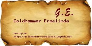 Goldhammer Ermelinda névjegykártya